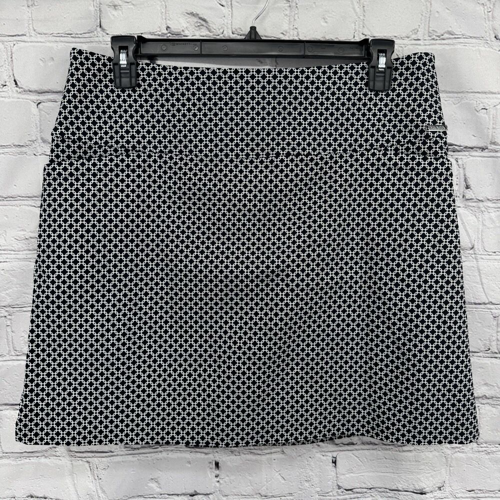 S.C. & Co. Skort Black & White Geometric XXL 360 Tummy Control Stretchy Comfort